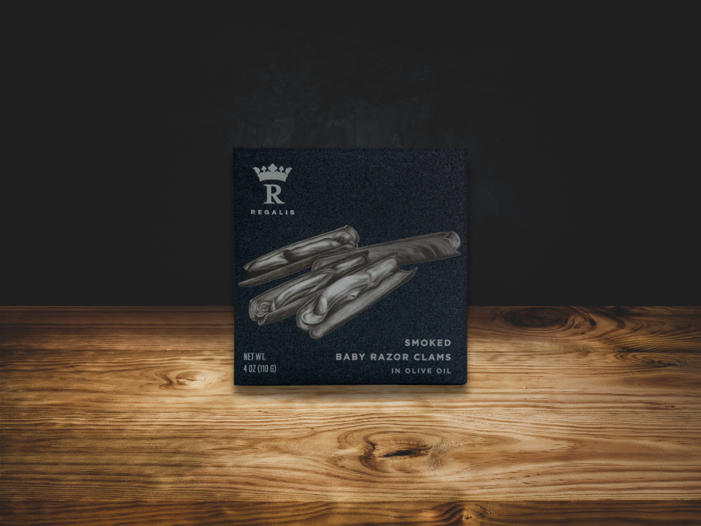 Smoked Baby Razor Clams in Olive Oil